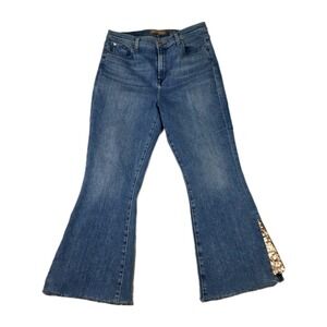 7‎ For All Mankind Luxe Vintage Jeans Womens Size 32 High Waist Slim Kick Sequin